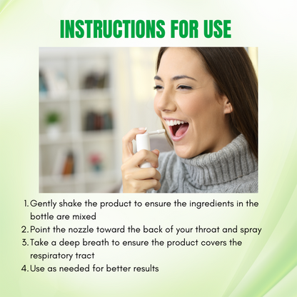 🚭 Biancat® RespiPure Herbal Lung Detox Spray 🌿 Herbal Breathing Spray for Smoke, Dust & Dry Air Exposure | Botanical Respiratory Support | Daily Fresh Air Routine