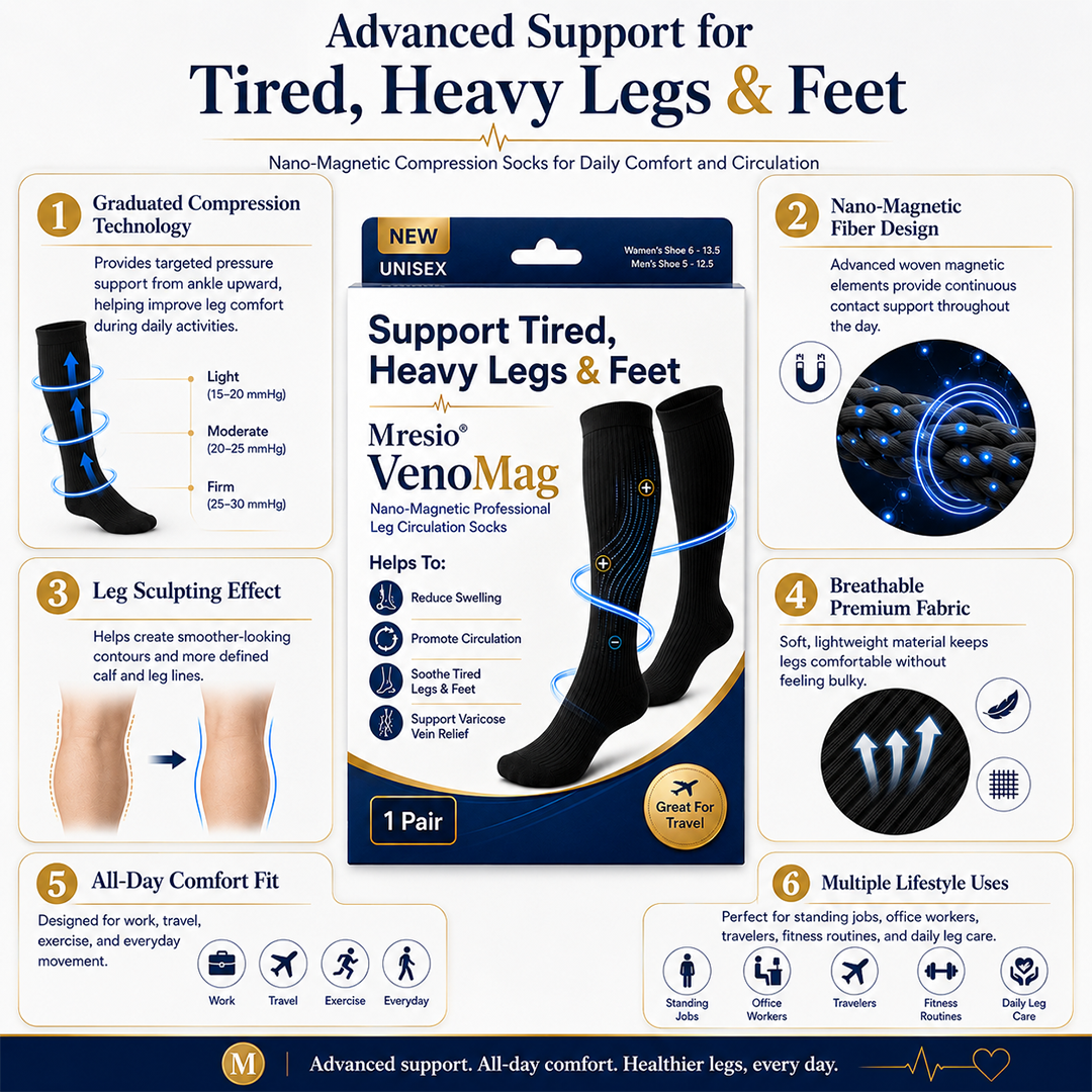Mresio® VenoMag Nano-Magnetic Professional Leg Circulation Socks