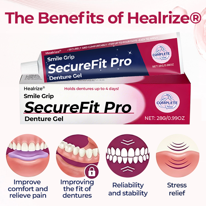 Healrize® SecureFit Pro Denture Gel 🌟