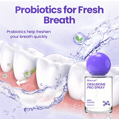✨FRESH-BREATH UPGRADE FOR DAILY USE 💜 Biancat® OralBiome Pro Spray  🦷 Probiotic Support for Fresh Breath, Gum Comfort & Oral Balance ✨