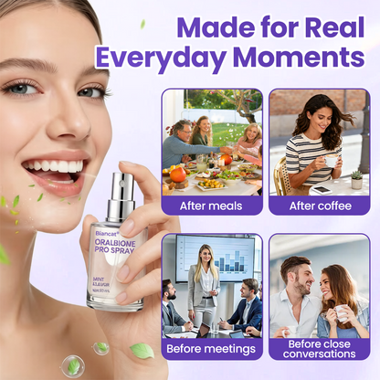 ✨FRESH-BREATH UPGRADE FOR DAILY USE 💜 Biancat® OralBiome Pro Spray  🦷 Probiotic Support for Fresh Breath, Gum Comfort & Oral Balance ✨